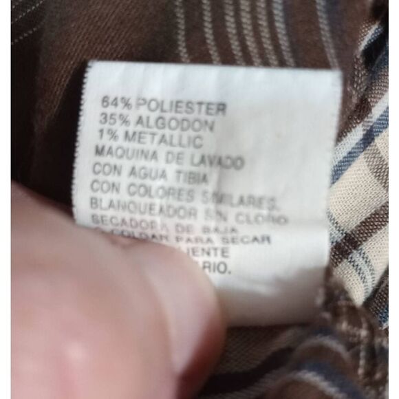 Ely Cattlemen Shirt Men's Extra Large Brown Pearl Snap Long Sleeve Western - Picture 7 of 8